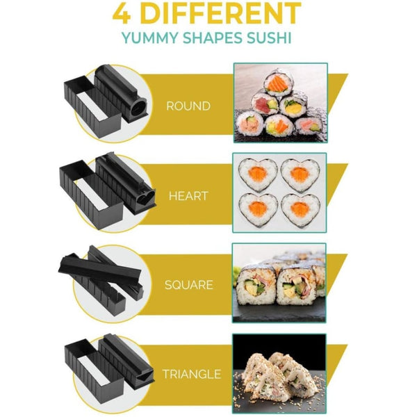 Moldes para hacer Sushi Kit para hacer ricos sushi 10 piezas