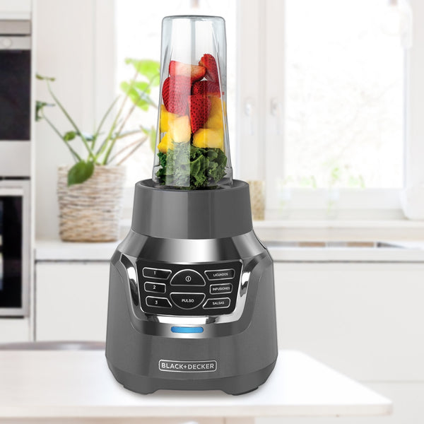 ▷ Black & Decker Licuadora Digital Frasco Vidrio + Vaso Personal, BL1300 ©