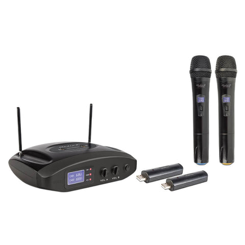 Studio Z Micrófono Inalámbrico Doble Recargable UHF, GW-R2000