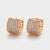 CR Charms Aretes Cuadrados Radiantes, Alloy