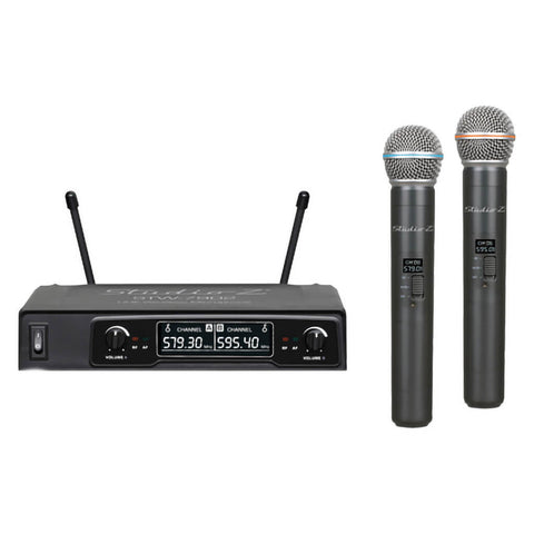 Studio Z Micrófono Inalámbrico Doble UHF, STW-7902