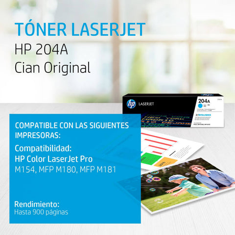 HP Tóner de Tinta Original 204A