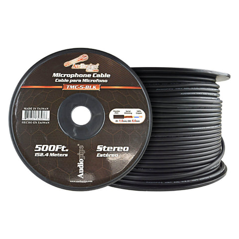 Audiopipe Cable para Micrófono 152 Metros, TMC-5-BLK