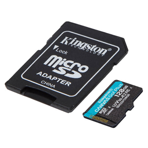 Kingston Tarjeta de Memoria 128GB MicroSD con Adaptador Canvas Go! Plus, SDCG3/128GB