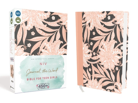 NIV, Journal the Word Bible for Teen Girls, Hardcover, Pink Floral: Includes Hundreds of Journaling Prompts!