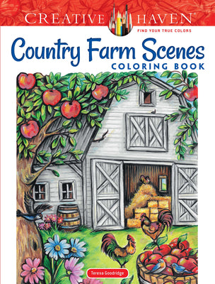 Creative Haven Country Farm Scenes Coloring Book