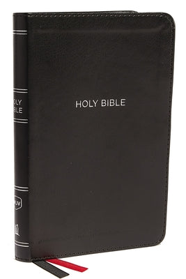 NKJV, Thinline Bible, Compact, Imitation Leather, Black, Red Letter Edition