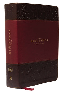 The King James Study Bible, Imitation Leather, Burgundy, Indexed, Full-Color Edition