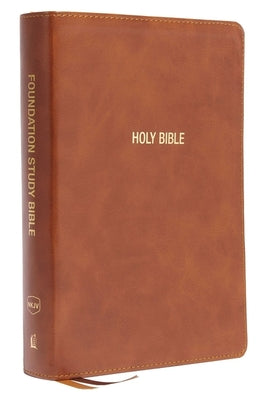 Nkjv, Foundation Study Bible, Large Print, Leathersoft, Brown, Red Letter, Thumb Indexed, Comfort Print: Holy Bible, New King James Version