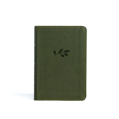 NASB Large Print Compact Reference Bible, Olive Leathertouch