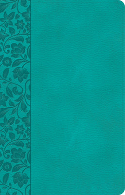 CSB Large Print Personal Size Reference Bible, Teal Leathertouch