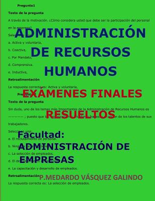 Administración de Recursos Humanos-Exámenes Finales Resueltos: Facultad: Administración de Empresas