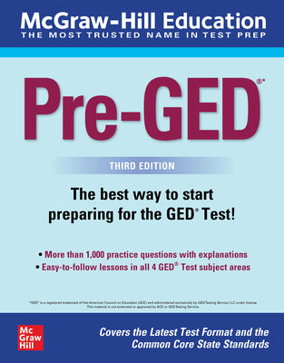 McGraw-Hill Education Pre-Ged, Third Edition