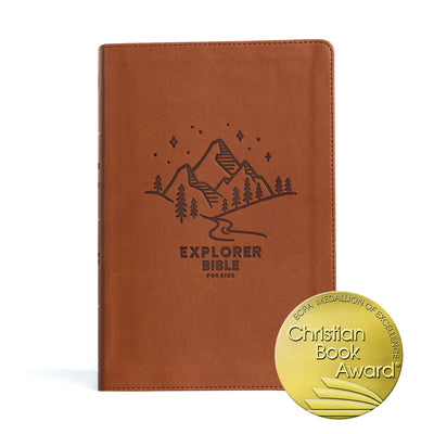 CSB Explorer Bible for Kids, Brown Mountains Leathertouch: Placing God's Word in the Middle of God's World