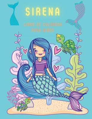 Sirena Libro de colorear para niños: Libro de colorear y actividades para niños, Edades: 3-6,7-8