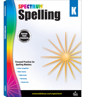 Spectrum Spelling, Grade K