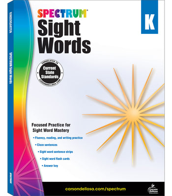 Spectrum Sight Words, Grade K