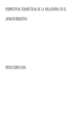 Perspectivas terapeuticas de la melatonina en el aparato digestivo