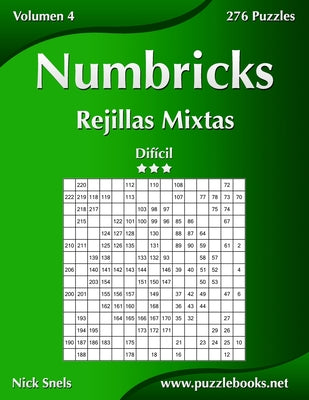 Numbricks Rejillas Mixtas - Difícil - Volumen 4 - 276 Puzzles