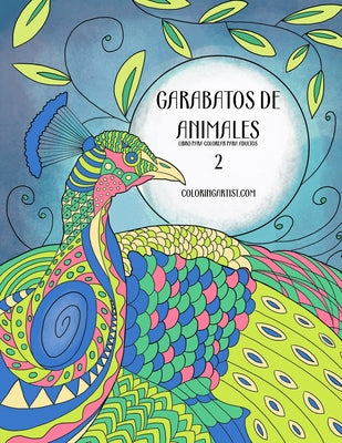 Garabatos de animales libro para colorear para adultos 2