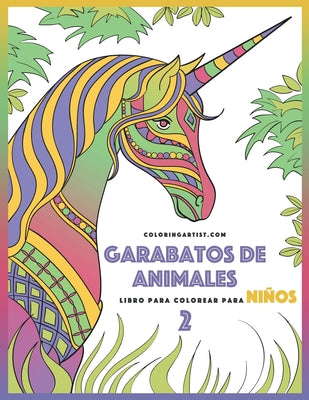 Garabatos de animales libro para colorear para niños 2