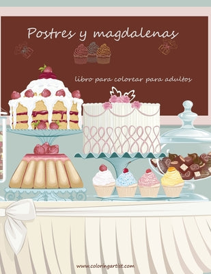 Postres y magdalenas libro para colorear para adultos 1