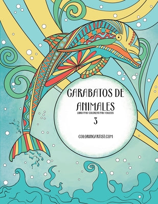 Garabatos de animales libro para colorear para adultos 3