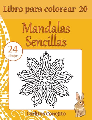 Libro para colorear Mandalas Sencillas: 24 dibujos