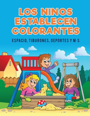 Los ninos establecen colorantes: Espacio, tiburones, deportes y m-s