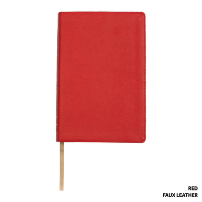 Legacy Standard Bible, Handy Size Paste-Down Red Faux Leather Red Letter