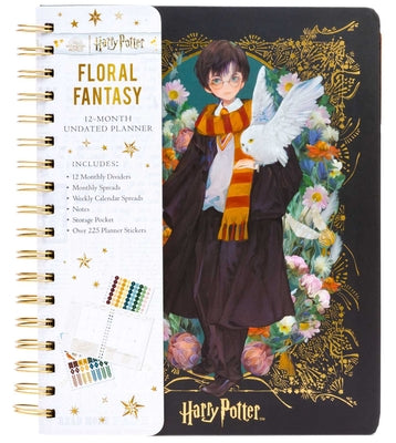 Harry Potter: Floral Fantasy 12-Month Undated Planner: (Harry Potter School Planner School, Harry Potter Gift, Harry Potter Stationery, Undated Planne