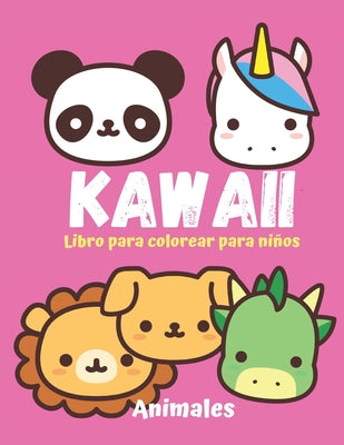 KAWAII Libro para colorear para niños. Animales.: 18 Ilustraciones de animales super bonitos y tiernos para niños de 2 a 5 años. Japonés. Unicornio, l