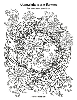 Mandalas de flores libro para colorear para adultos