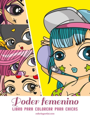 Poder femenino libro para colorear para chicas