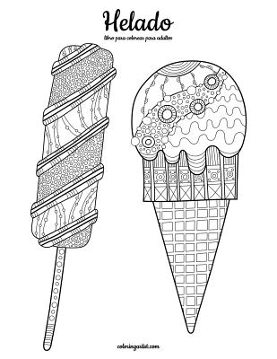 Helado libro para colorear para adultos 1