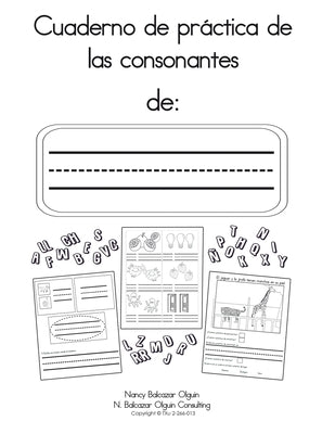 Cuaderno de práctica de las consonantes