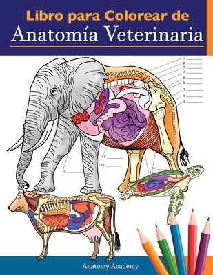 Libro para colorear de anatomía veterinaria: Libro de trabajo para colorear de autoevaluación de fisiología animal para estudiar y relajarse Un regalo