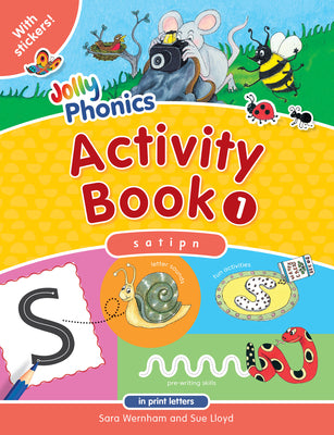 Jolly Phonics Activity Book 1: In Print Letters (American English Edition)