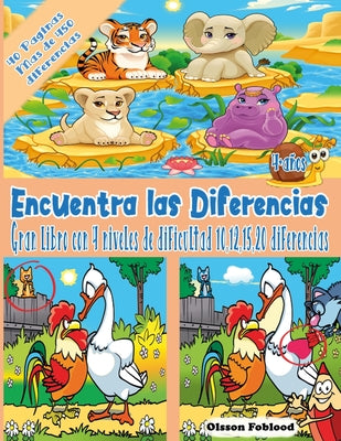 Encuentra las Diferencias: Mi Gran Libro de las Diferencias, Busca y Encuentra Libros Niños 5 años, Pasatiempos niños 6 años, libro con 10,12,15,