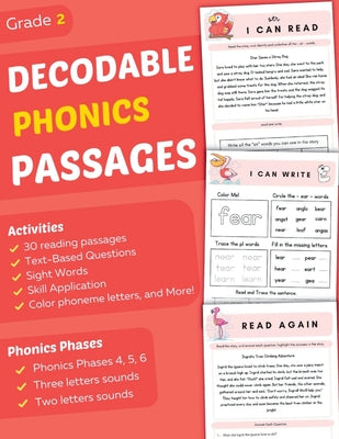 Decodable Phonics Passages Grade 2: Strengthen Reading and Comprehension Skills for Kids, Fun and Engaging Decodable Texts and More with Phonics and S