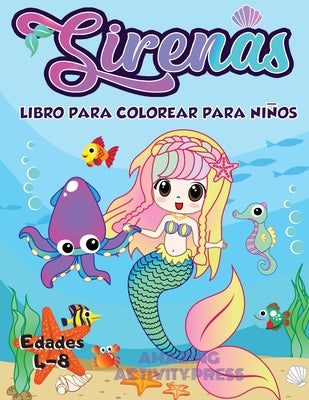 Libro de colorear de sirena para niños de 4 a 8 años: más de 40 páginas únicas y hermosas para colorear de sirena (Ideas para regalos de libros para n