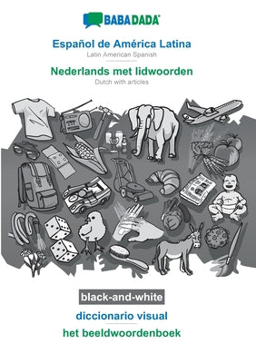 BABADADA black-and-white, Español de América Latina - Nederlands met lidwoorden, diccionario visual - het beeldwoordenboek: Latin American Spanish - D