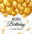 80th Birthday Guest Book: Keepsake Gift for Men and Women Turning 80 - Hardback with Funny Gold Balloon Hearts Themed Decorations and Supplies,