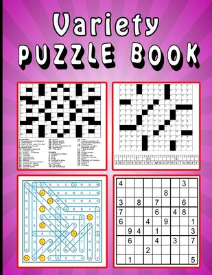 Variety Puzzle book: Large print Puzzle book! Soduko, word search, CodeWord and CrossWord 111 pages