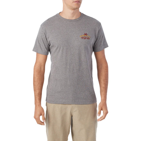 Oneill Camiseta Manga Corta Twin Palms Gris, para Hombre