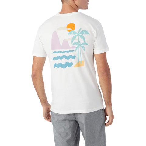 Oneill Camiseta Manga Corta OG Aloha hour Blanco, para Hombre