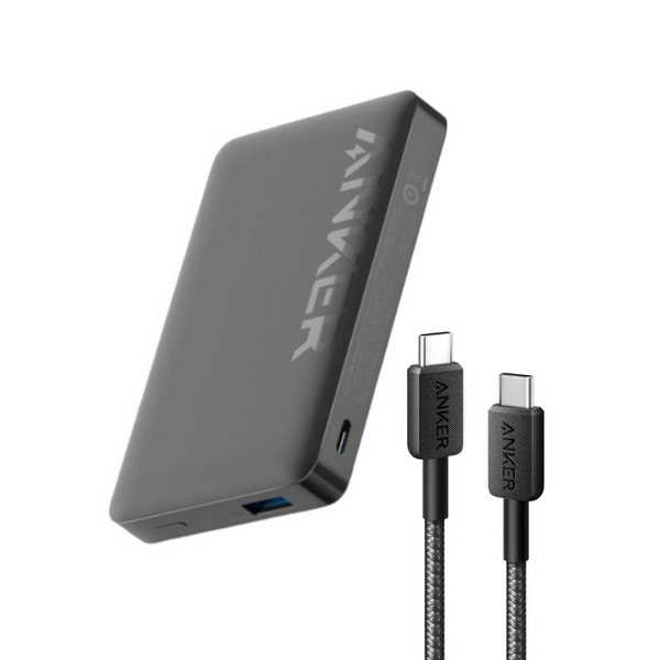 Anker Power Bank Batería Externa 10,000 Mah, A1642 + Regalía Cable Carga Rápida USB-C a USB-C