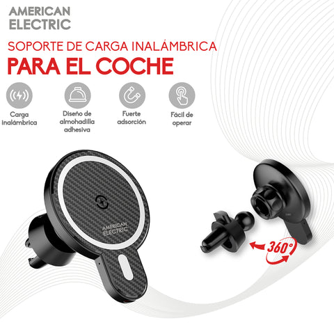 American Electric Cargador Inalámbrico Magsafe para Auto 15W