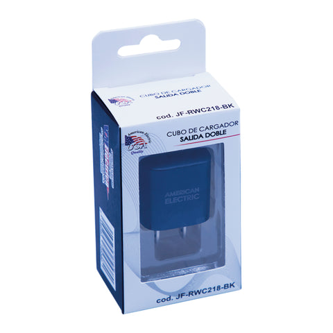 American Electric Cargador de Pared Dual USB + Usb-c 12w