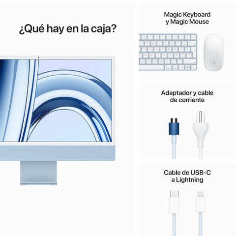 Apple Computadora Desktop All in One iMac 24" M3 Español, 256GB